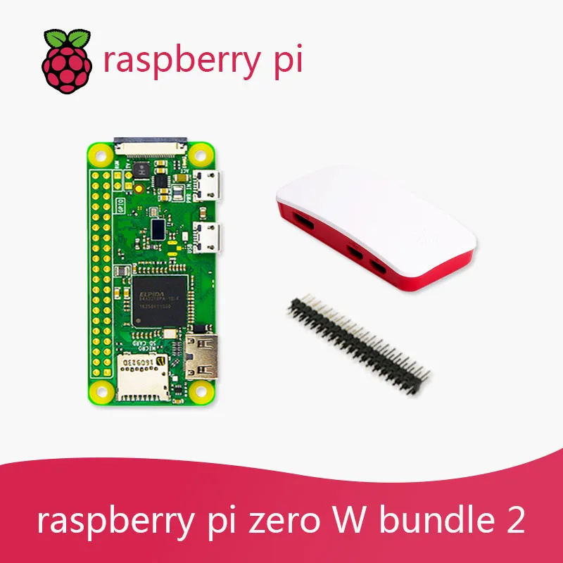 Billig Raspberry Pi Null W DEV Kit 1GHz single core CPU 512MB RAM 2,4G WiFi Bluetooth 4,1 bundle gehören Fall MINI HDMI uUSB Kabel
