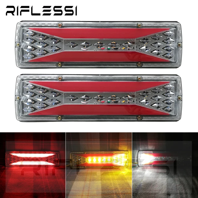 AOHEWEI – feux arrière de remorque LED 12V, 2 pièces, pour camion,  caravane, Van, bateau - AliExpress