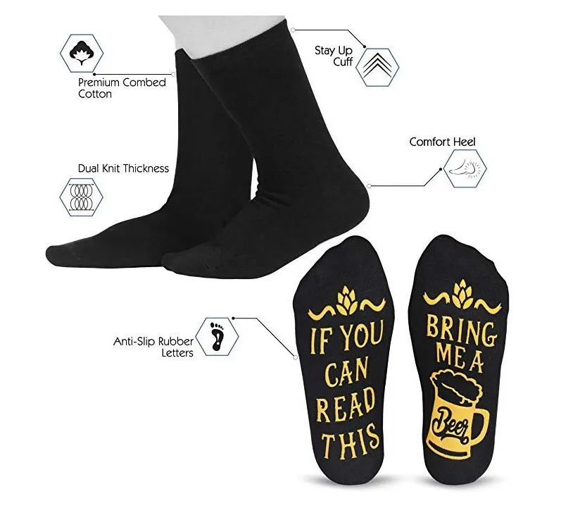 Забавные новые носки «Если вы можете прочесть это, возьмите мне пиво», теплые носки, подарок на день рождения, День отца, любителя пива