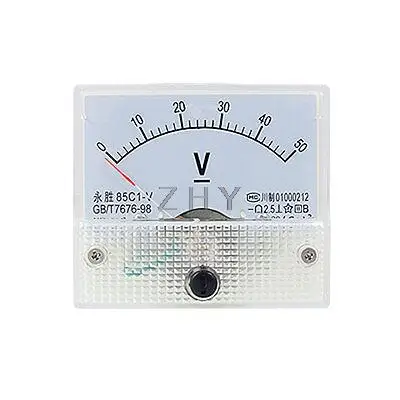 

85C1 DC 0-50V Rectangle Analog Volt Panel Meter Gauge