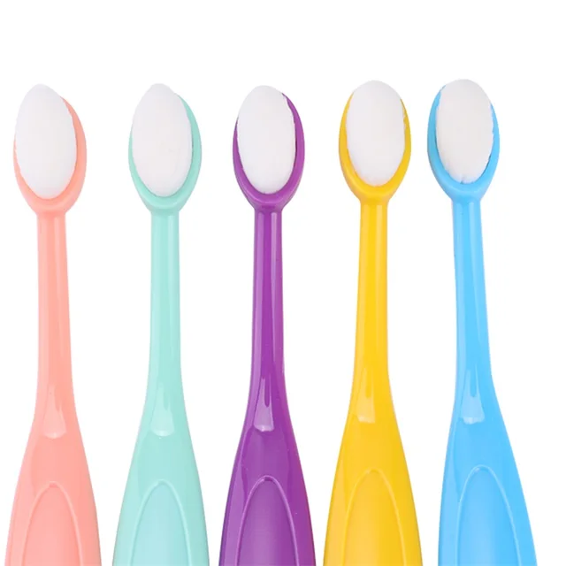 5 db/Állítsa Be A Kis Sima Keverékkeféket Puha Szivárványos Rajzfestés Kefék Hordozható Fogkefe És Sapkák Tinta Alkalmazás Szerszámok - Image 5