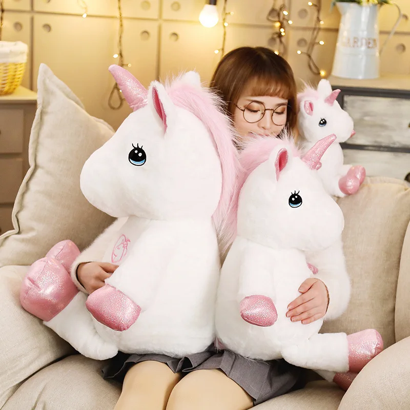

Creative Rainbow Unicorn Doll Plush Toys Cute Unicorn Horse Studio Office Decoration Filming Props
