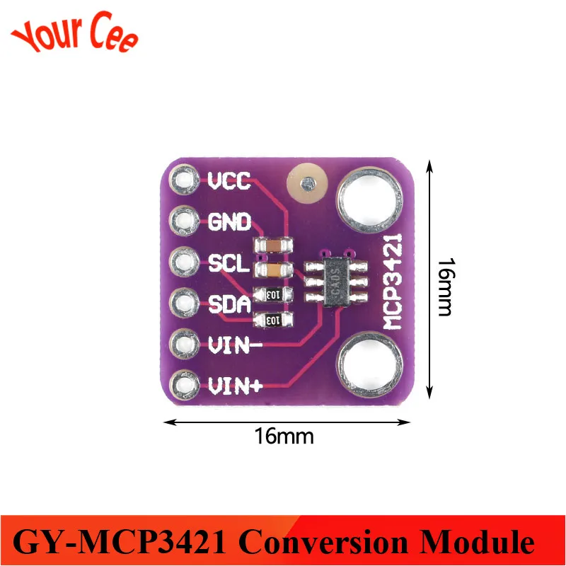 GY-MCP3421 MCP3421 Модуль платы преобразования SOT23-6 Delta-sigma A/D модуль цифрового сигнала в