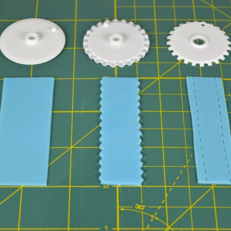 

6Pcs Fondant Strip Ribbon Cutter Stitcher with Cake Rolling Pin Decorating Tool