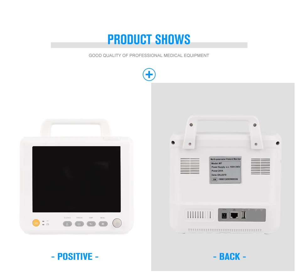Оборудование монитор пациента в отделении интенсивной терапии жизненный знак с ЭКГ+ NIBP+ SPO2+ PR 1y ГАРАНТИЯ