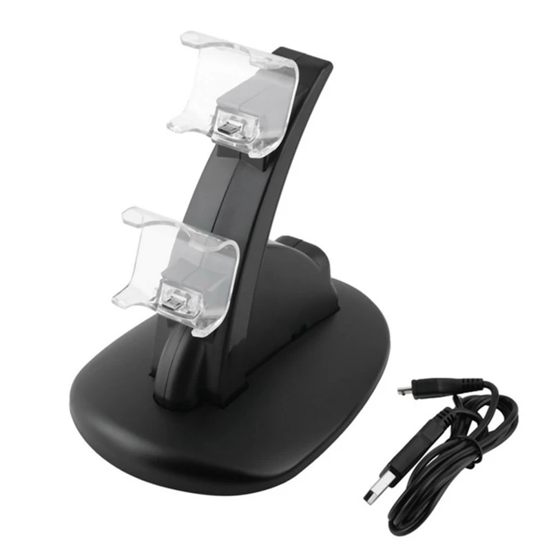 Светодиодный двойной USB док-станция для зарядки для Playstation of PS4 Геймпад Джойстик мобильный игровой держатель для консоли