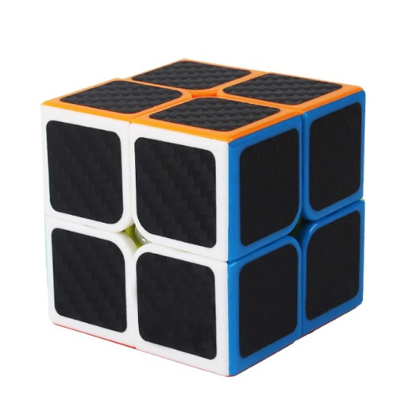 Кубик наклейка из углеродного волокна 2x2 3x3 4x4 5x5 куб пазл игрушки для детей подарок для детей развивающие игрушки - Цвет: 2X2X2