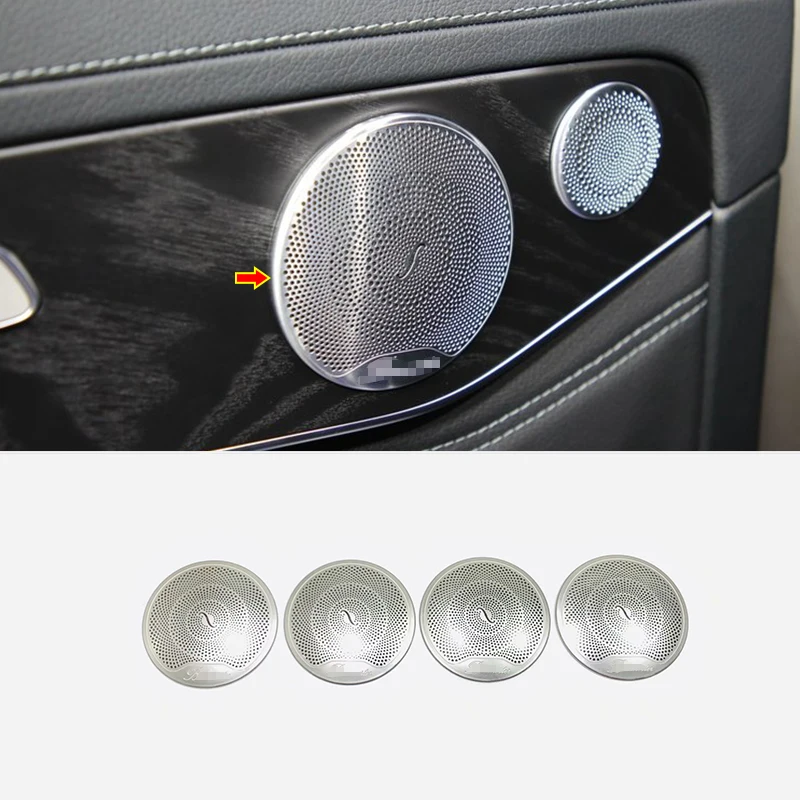 

4pcs/set Interior Trim Door Audio Speaker Cover For Mercedes Benz W205 W213 GlC AMG Accessories For Mercedes GLC Benz W205 W213