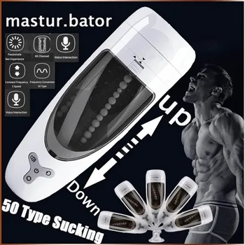 

Hands-free Auto Sucking Vibrating Masturbation Cup Real Pussy Passion Orgasm Male Masturbator Sex Toys masturbador masculino