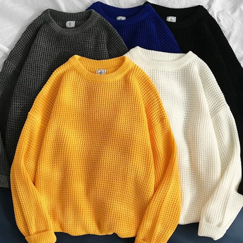 Winter Sweater Men Warm Fashion Sweter Solid Color Casual Knit Sweaters Man Loose Long-sleeved Pullover Men Sweter Clothes Winter Sweater Men Warm Fashion Sweter Solid Color Casual Knit Sweaters Man Loose Long-sleeved Pullover Men Sweter Clothes