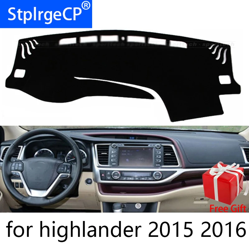 Для Toyota Highlander 2015 2016 2017 2018 стайлинга автомобилей тире коврики наклейка на