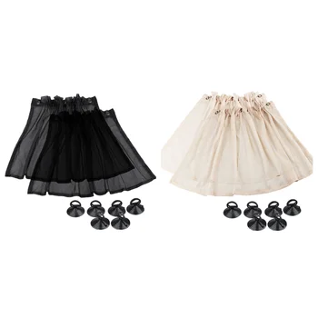 

2 Pcs/Set Car Window Cover Sun Shade Sided Auto Curtain Anti-UV Drape Valance Privacy Protect Shade