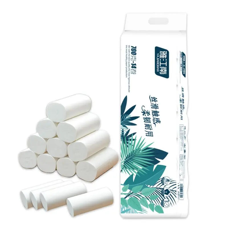 

14 Rolls Paper Home Household 4 Layers Bath No Core Soft Toilet Paper