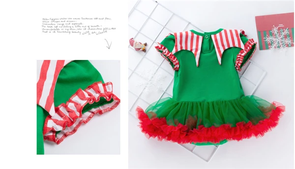Baby Clothes Christmas costume for Baby Infant Party Dress Tutus Newborn Jumpsuit Bebe Romper Baby Girl Clothing Birthday Gift
