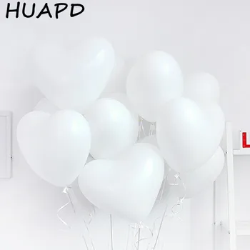

10Pcs/Lot 10 Inch 2.2g White Love Heart Latex Helium Balloons Wedding Decoration Valentines Happy Birthday Party Supplies Ballon