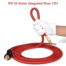 WP26 – torche de soudage TIG à connexion rapide, gaz électrique intégré, fils de câble rouge 4M 35 50 connecteur Euro 13,12 pieds