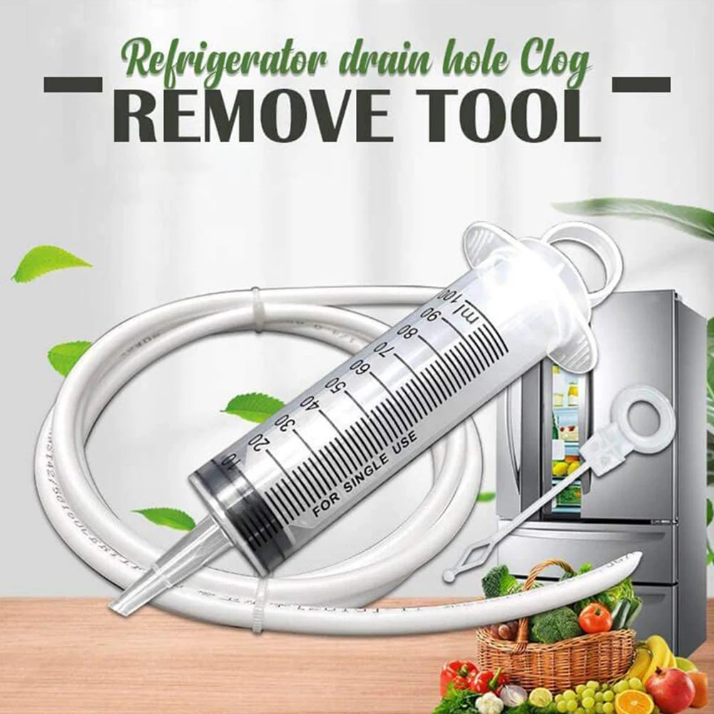 Refrigerator Drain Hole Clog Remover Cleaning Tool,Reusable Fridge Dredging  Kit,Universal Drain Pipe Cleaning Brush, for Kitchen Drain Pipe, for