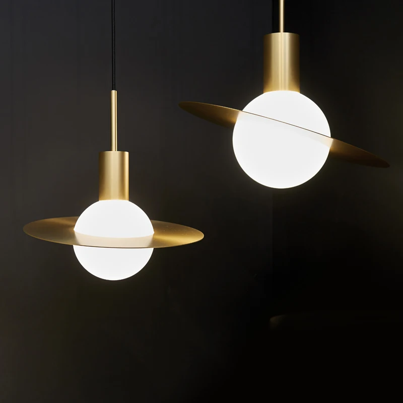 

Modern Style Living Room Bedroom Minimalist Restaurant Pendant Light Nordic Clothing Decoration Glass Ball Pendant Lamp Bed deco