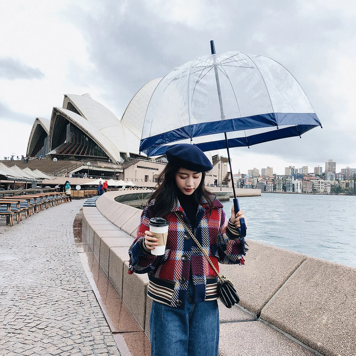 

Vintage Woolen Jacket Women's 2019 Spring New Style Loose-Fit College Style Slimming Laziness Casual Long Sleeve Nizi Clothes