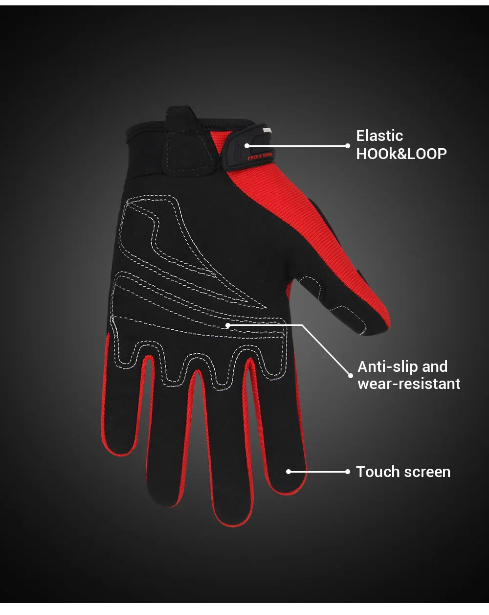 Motorcycle Gloves Black Breathable Full Finger Racing Motorcycle Gloves Quality Stylishly Decorated Antiskid Wearable Gloves safety Helmet Motorcycle