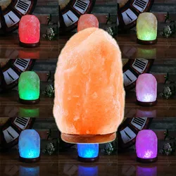 Lampe de sel de lave USB colorée, lampe de nuit en cristal, décoration de bureau, lumière naturelle de l'himalaya, lampe mignonne 