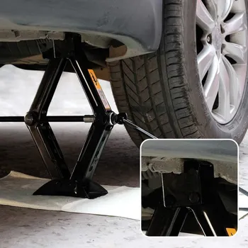 

Car Jack Scissor With Hand-Cranked Hand Crank Car Jack Stabilizer Portable Supports Up To 2T Anti-Rust Auto Repair Tools