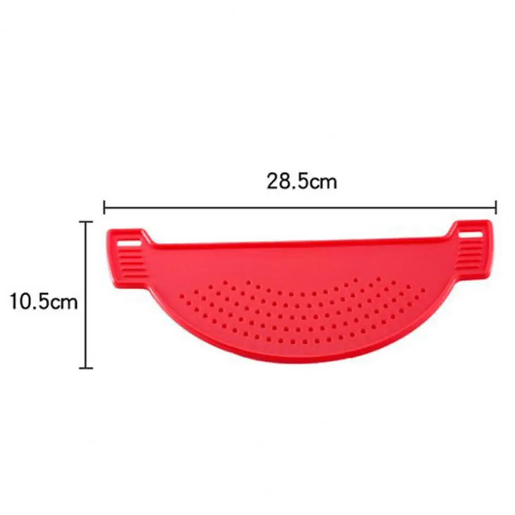Drainer Board Half Moon Shape Vegetable Washing Heat Resistant Pot Funnel Strainer for Kitchen Gadgets