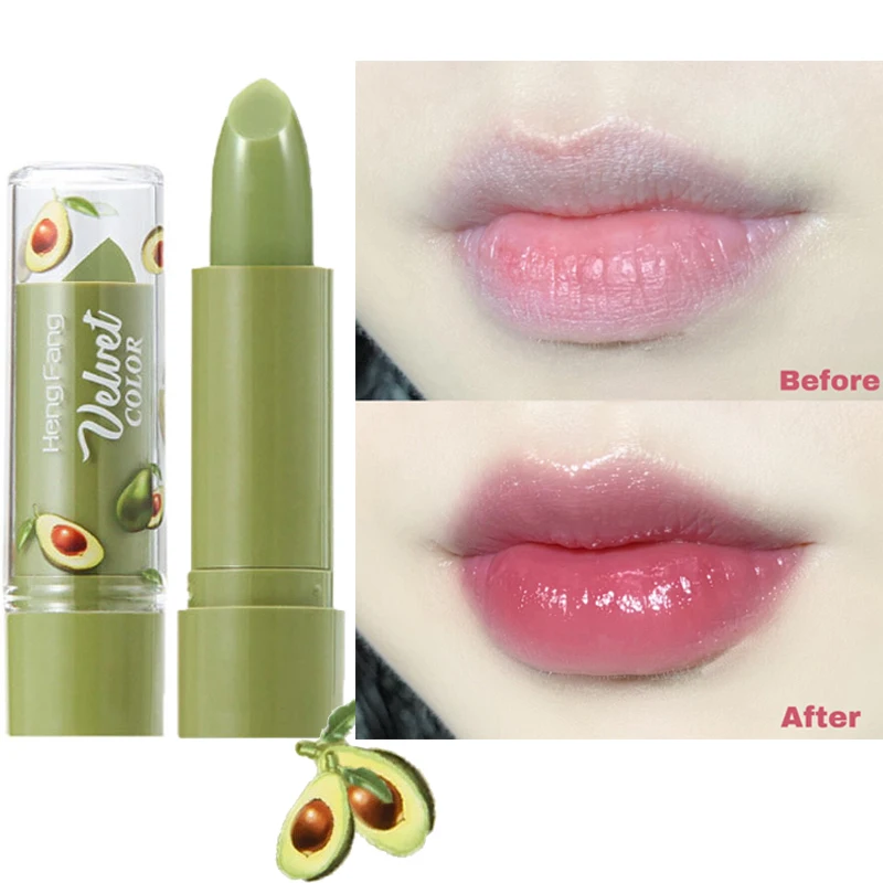 

Avocado Aloe Velvet Color changing lip balm jelly matte lipstick Long-lasting moisturizing four seasons lipstick cosmetic makeup