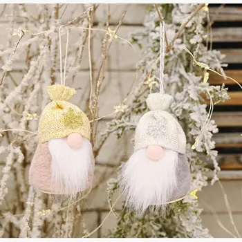 

4pcs Christmas Swedish Gnome Santa Plush Doll Hanging Xmas Tree Ornament