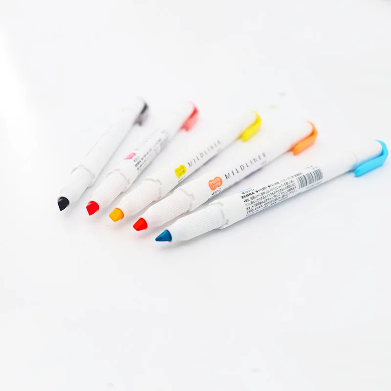 5 шт./компл. японский мягкий лайнер в виде зебры ручка Хайлайтер с двойной