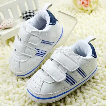 

White Unisex Baby Shoes Toddler Prewalker Anti-Slip Shoe Sport Soft Baby Shoe