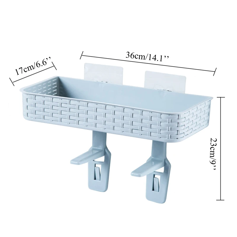 Nayachic Wonderful life Plastic Bathroom Toilet Bowl Sundries Organizer Storage Rack Wall Hanging Shelf Space Saver