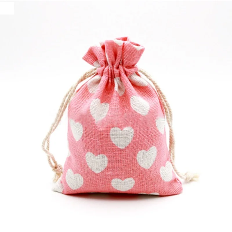 Высокое качество подарочные конфеты сумки хлопок корзина для белья пакет сумка мешок со шнурком путешествия маленькая ткань сумка Рождественский подарок сумка