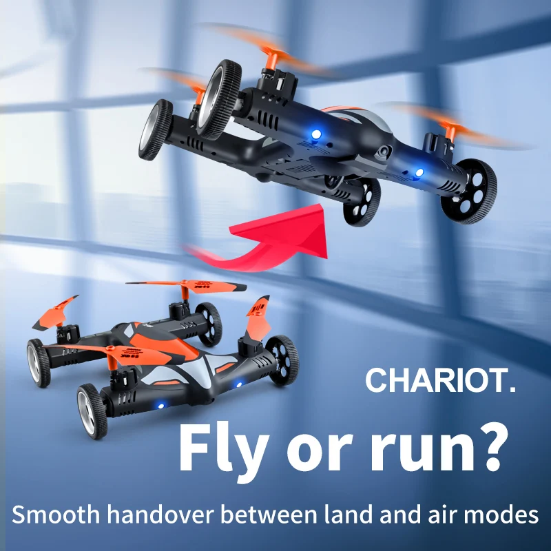 4DRC 2-in-1 2.4G RC Drone Air-Ground Flying Car 4K HD Camera Dron Quadcopter with LED Night light Helicopter Toys For Children 6