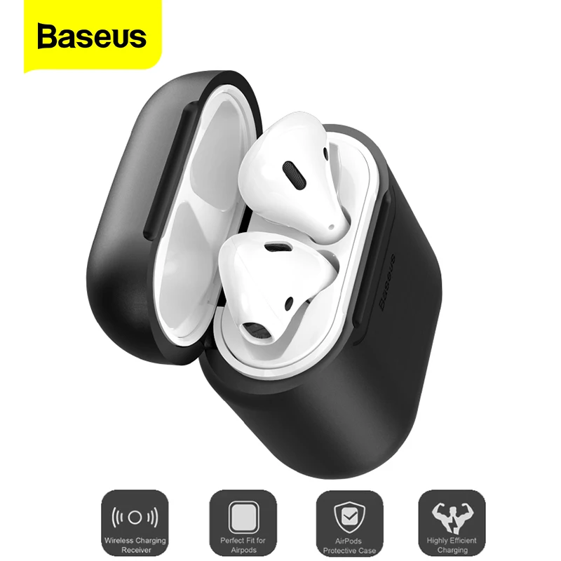 Baseus Qi беспроводной зарядный чехол для Airpods противоударный силиконовый защитный