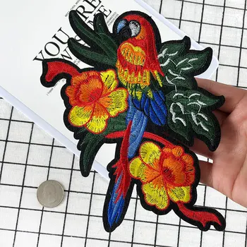 

New Flower Bird Magpie Embroidered Patches Iron on Sewing Clothes Bag Applique Embroidery DIY Supplies Crafts Sticker Apparel