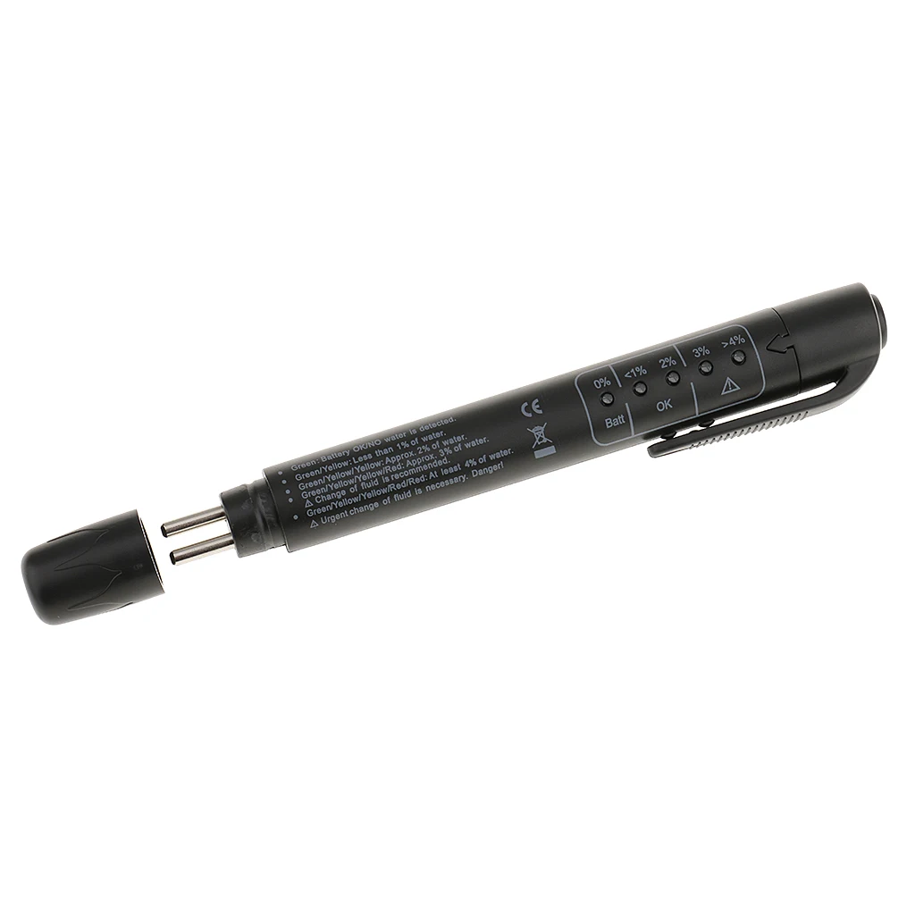 Brake Oil Fluid Tester Pen Moisture Water Content Checking LED Indicator