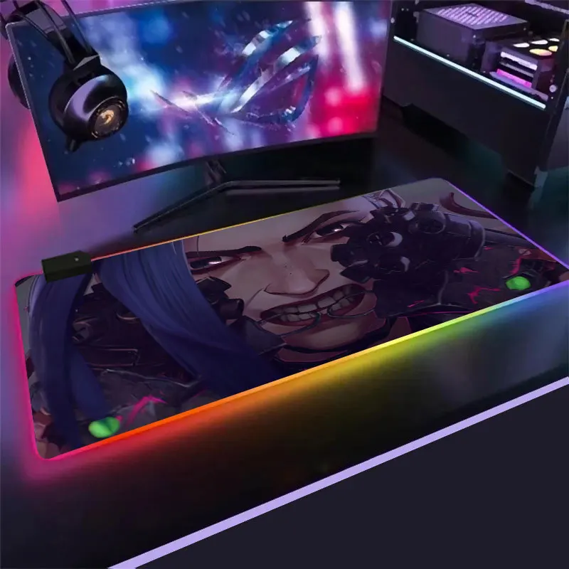 Игровой коврик для мыши Arcane со светодиодной подсветкой супер мягкий с USB LOL League of