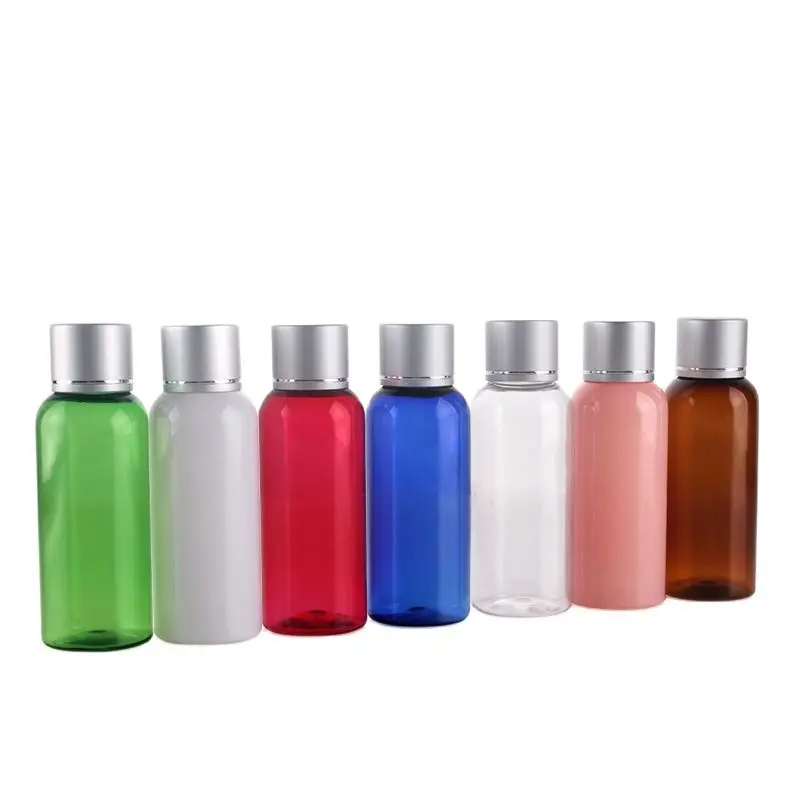 50ml 7COLORS PET bottle plastic with silver lid stopper for water /lotion/shamboo/emulsion/body lotion packing | Красота и здоровье