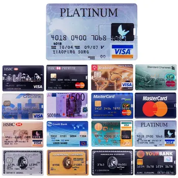 

Waterproof Credit Card USB Flash Drive 2.0 4g 8gb 16gb 32gb 64gb HSBC Mastercard Pendrive Plastic Card Model U Stick Custom Logo