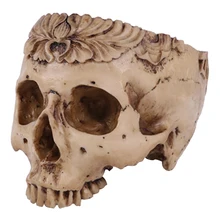 Смола череп голова Shped цветочный горшок Хэллоуин сцена украшения