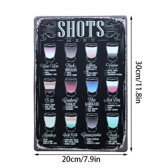 Горячее Классическое Вино пивной рецепт металлические вывески Ретро металлическая тарелка кафе бар клуб домашнее украшение Стены жестяная вывеска винтажная табличка - Цвет: H