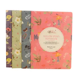 Carnet de poche A5/A6, Agenda annuel et planificateur mensuel, 4 pièces, Portable, mignon, Journal fleur, papeterie de bureau, 2021 