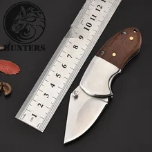 Тактический 55HRC Твердость 3CR13 лезвие твердой деревянной ручкой складной нож Кемпинг Охота выживания карманный EDC инструмент