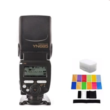 YONGNUO YN685 YN-685 Wireless HSS TTL Speedlite Flash Build in Receiver + YN622C-TX + 12 pcs color cards godox ad600b 600w ttl all in one outdoor studio flash with 2 4g wireless x1 system build in 8700mah li on battery bowens mount