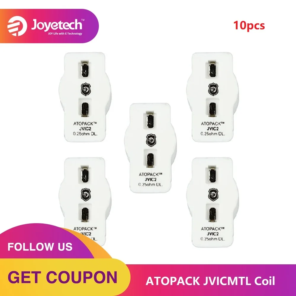 Подлинный 10 шт. Joyetech ATOPACK JVICMTL катушки голову 0.6ohm/0.25ohm/1.2ohm катушки для пингвина комплект Электронная сигарета набор паров аксессуар