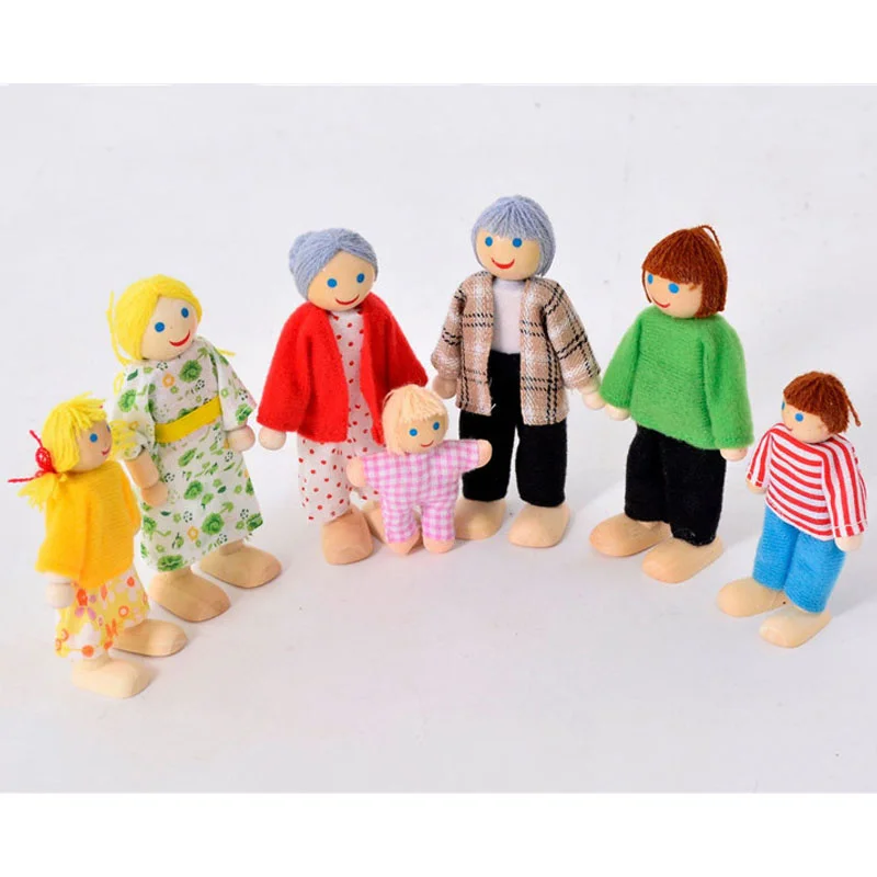 Wooden Dollhouse Furniture Miniature Toy For Dolls Kids Children House Play Toy Mini Furniture Sets Doll Toys Boys Girls Gifts 6