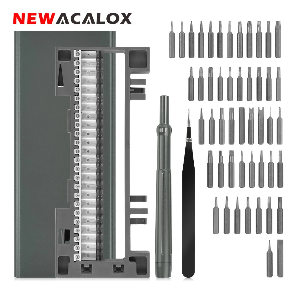 

NEWACALOX 50-in-1 Multi-function S2 Screwdriver Set for Phone Watch Notebook Precision Repair Tool Kit Screwdriver Hand Tools