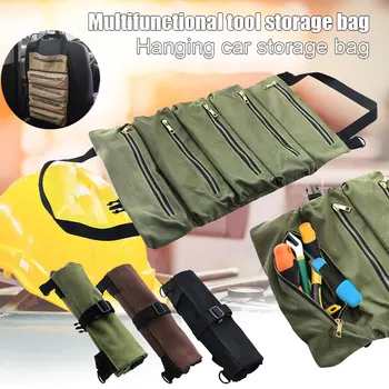 

Roll Tool Roll Multi-Purpose Tool Roll Up Bag Wrench Roll Pouch Hanging Tool Storage Bag OCT998