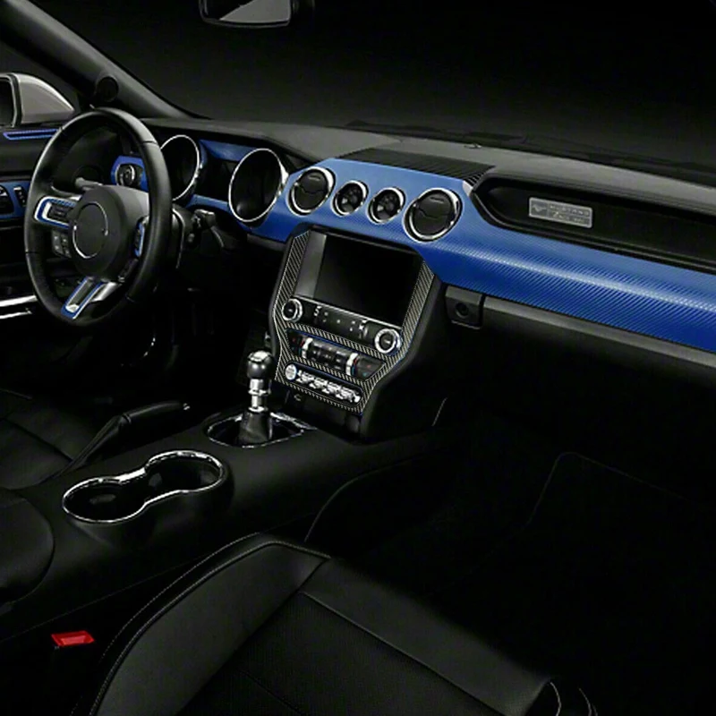 Углеродное волокно мульти-медиа консоль Декор внутренняя отделка для Fo rd Mustang